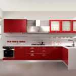 Modern Kırmızı Mutfak Dolapları