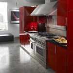 Parlak kırmızı mutfak dekorasyonları