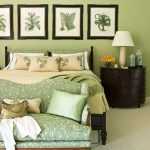 Yeşil renkli yatak odası dekoru