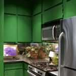 Yeşil renkli mutfak dekoru
