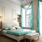 Yeşil Renkli Yatak Odası Perde Modelleri