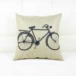 modern bisiklet desenli yastık modelleri