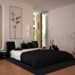 siyah beyaz feng shui yatak odası dekorasyonu