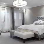 2021 gri yatak odası perde modelleri