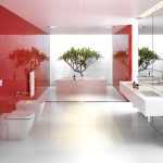 banyoda kırmızı dekorasyon
