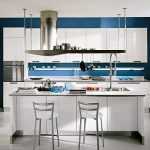 şık mavi mutfak dekorasyonu
