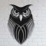 metal duvar dekorasyonu baykuş