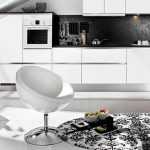 modern siyah beyaz mutfak dekorasyonu