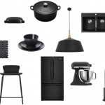 siyah mutfak dekorasyon ürünleri
