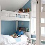 Açık mavi yatak odaları