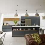 Modern salon ve mutfak